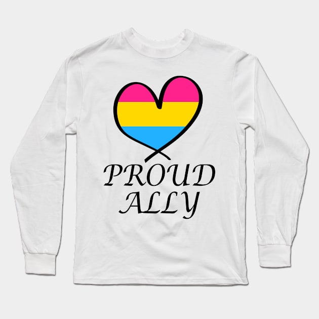 Proud Ally LGBT Gay Pride Month Pansexual Flag Long Sleeve T-Shirt by artbypond